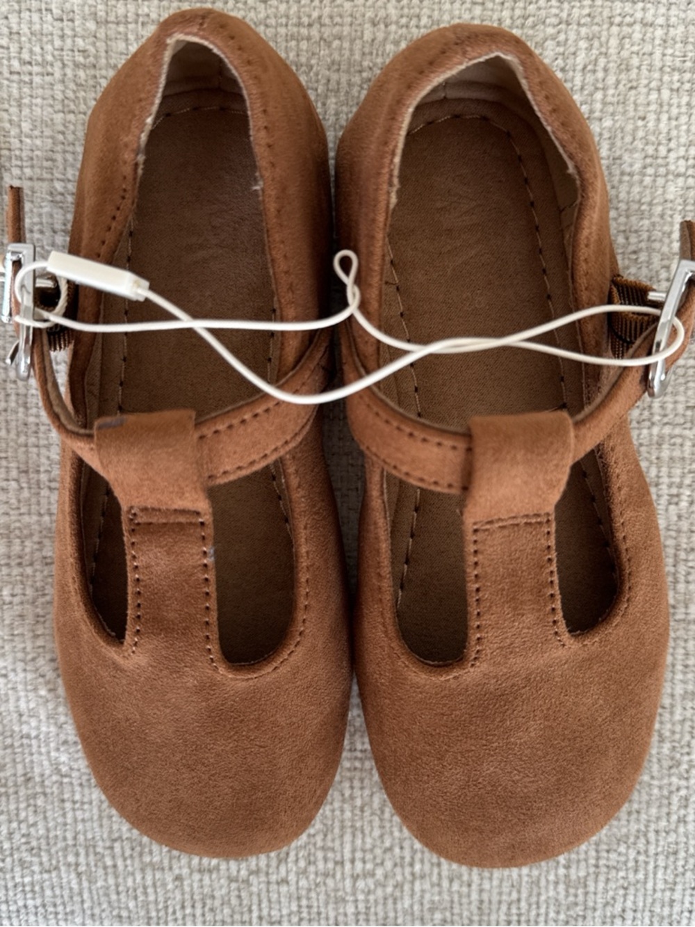 Zara T-Strap Kids Shoes in Brown